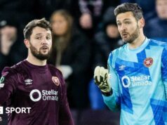 Hearts hlási „čistú prevádzkovú stratu“ vo výške 400 000 libier za rok do júna Josh Allen of the Buffalo Bills pictured against the Kansas City Chiefs