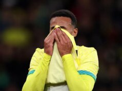 Hodnotenie hráčov Brazílie vs Senegal ako Arsenal a Spurs utrpeli veľké zranenia a Estevao žiari Gabriel Magalhaes z Brazílie reaguje na striedanie po zranení