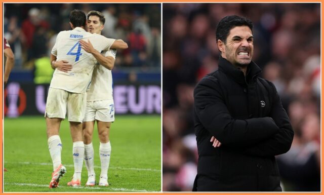 Jakub Kiwior a Kepa Arrizabalaga