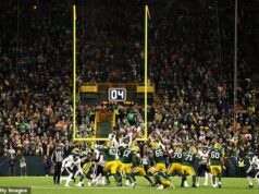 Hráč Packers Brandon McManus, ktorého fanúšikovia zničili za „najhorší pokus všetkých čias“ v posledných sekundách pochmúrnej porážky Green Bay Packers mali šancu vyrovnať hosťujúci Philadelphia Eagles 64-yardovým pokusom o gól z poľa na konci regulácie v pondelok večer na Lambeau Field.