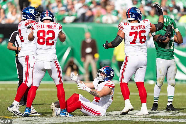 Hviezda Giants Cam Skattebo predvádza hrozný problém s ramenom spôsobený Sezóna Cama Skatteba sa skončila minulý mesiac po tom, čo utrpel hrozné zranenie členka