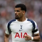 Dominic Solanke z Tottenhamu Hotspur počas zápasu Premier League medzi Tottenhamom Hotspur a Burnley na štadióne Tottenham Hotspur 16. augusta 2025 v Londýne v Anglicku.