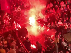 Izraelský orchester prerušil demonštrant so svetlicou | Protesty Izraelský orchester prerušil demonštrant so svetlicou | Protesty