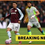 Jadon Sancho sa rozcvičuje za Aston Villu