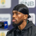 Ivan Toney na tlačovej konferencii