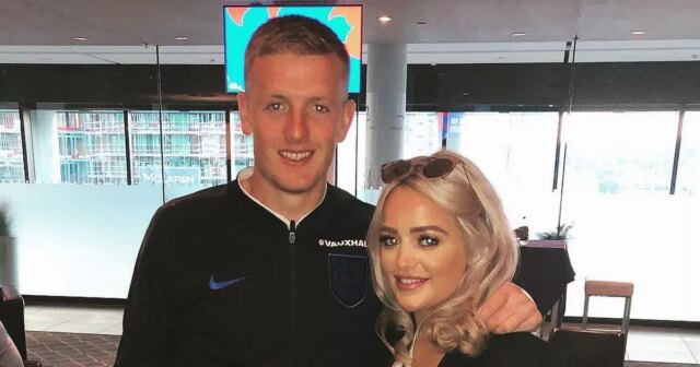 Jordan Pickford a Megan Davison pózujú na fotke