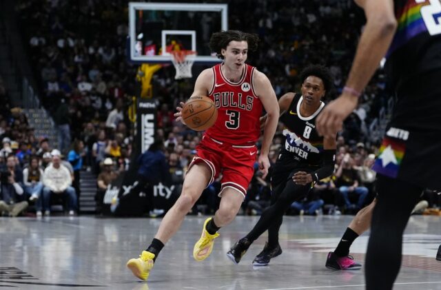 Josh Giddey, Bulls omráčili Nuggets na ceste, aby skončili šmyk NBA: Chicago Bulls v Denveri Nuggets