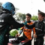 George Russell a Andrea Kimi Antonelli z tímu Mercedes AMG Petronas F1 v Bahrajne. Zdroj: Getty