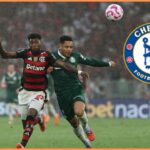 Vitor Roque oslavuje gól pre Palmeiras