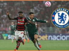 Konkurent Chelsea Man United o prestup Vitora Roquea Vitor Roque oslavuje gól pre Palmeiras