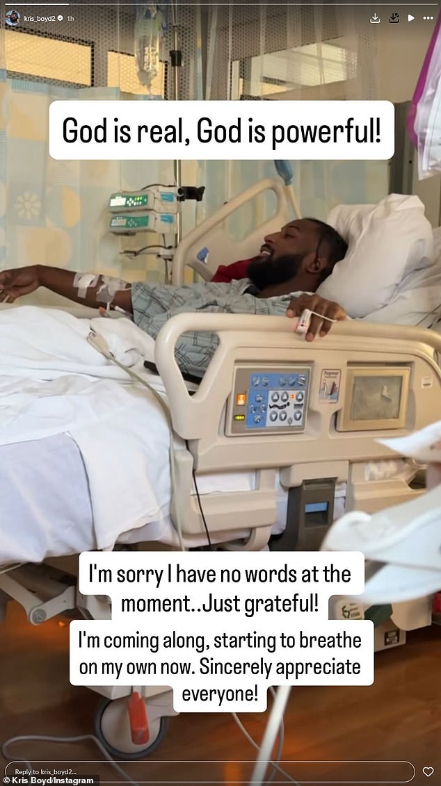 Kris Boyd poskytuje dôležité informácie o svojom stave, keď hviezda Hviezda Jets Kris Boyd prerušil mlčanie z nemocnice po tom, čo bol v nedeľu zastrelený v New Yorku