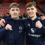 Jack Fletcher z Manchestru United v akcii počas tréningu prvého tímu