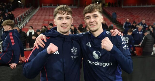 Jack Fletcher z Manchestru United v akcii počas tréningu prvého tímu