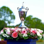 Linn Grant pózuje na fotografii s trofejou po boku Anniky Sörenstamovej po víťazstve v The Annika (Zdroj obrázka: Getty)