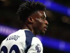 Kudus, Bergvall, Sarr, Kolo Muani – Najnovšie správy o zranení Tottenhamu a dátumy návratu pre Arsenal Mohammed Kudus počas zápasu Tottenhamu Hotspur