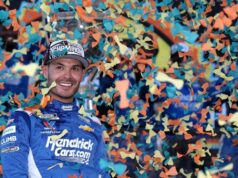 Kyle Larson vyhral šampionát NASCAR v OT pred Dennym Hamlinom Kyle Larson vyhral šampionát NASCAR v OT pred Dennym Hamlinom