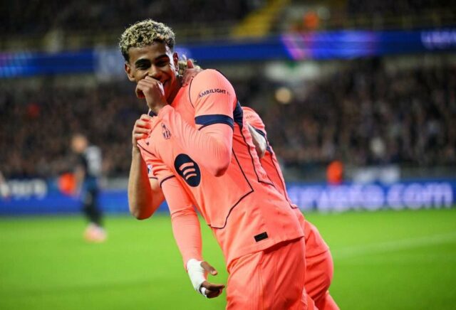 Lamine Yamal vyrovnal rekord Kyliana Mbappého pri remíze Barcelony s Lamine Yamal vyrovnal rekord Kyliana Mbappého pri remíze Barcelony s Club Brugge