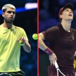 Carlos Alcaraz (vľavo) a Jannik Sinner (vpravo) na finále ATP 2025 (zdroj: Getty)