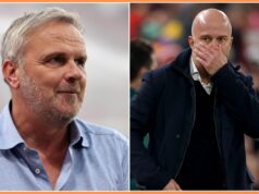 Liverpool Arne Slot vyzval, aby opustil Mohameda Salaha Mohamed Salah reaguje po prehre Liverpoolu s PSV