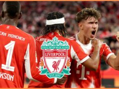 Liverpool má náskok pred Juventusom pre prestup Sergea Gnabryho Serge Gnabry oslavuje gól za Bayern Mníchov