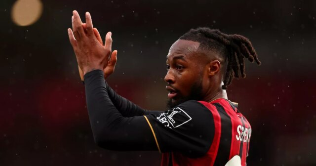 Semenyo v akcii za Bournemouth. 