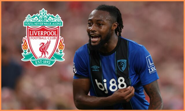 Liverpool sa pripravuje na prestupovú bitku Antoina Semenya za 70 Antoine Semenyo v akcii za Bournemouth proti Man City