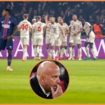 Luis Diaz oslavuje gól za Bayern Mníchov proti PSG