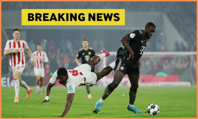 Dayot Upamecano v akcii za Bayern Mníchov proti Chelsea