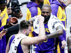 „Luka Doncic nechce LeBrona späť“ logo pochodového šialenstva