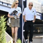 Majiteľ New England Patriots Robert Kraft a jeho manželka Dr. Dana Blumberg priviedli svojho psa Heismana do tréningového kempu na štadióne Gillette v júli