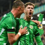 Trai Hume celebrates