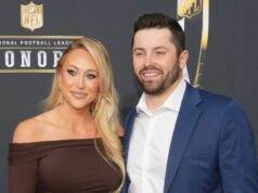 Manželka Bakera Mayfielda Emily odhaľuje plány na rozšírenie rodiny 1 deň po oznámení druhého tehotenstva s Bucsom QB logo pochodového šialenstva