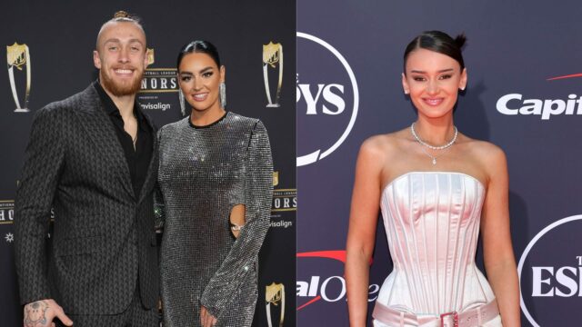 Manželka Georgea Kittlea Claire porazila Clevelandovu zimnicu ohromujúcim gameday fit logo pochodového šialenstva