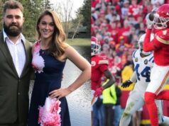 Manželka Jasona Kelce Kylie je frustrovaná, pretože únik telefónneho čísla vedie k spamu od fanúšikov po odvysielaní Chiefs-Colts Zdroj: (Cez Instagram/ @kykelce)