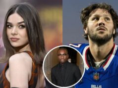 Manželka Josha Allena, Hailee Steinfeld, poslala jednoslovnú správu, zatiaľ čo jej herec Miles Caton neveriacky reagoval na kývnutie Grammy z hriešnikov. logo pochodového šialenstva