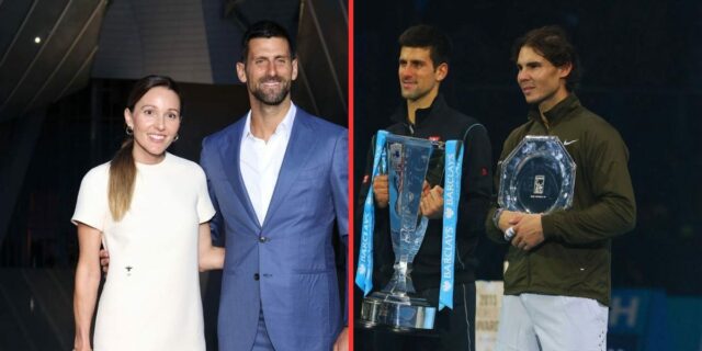 Manželka Novaka Djokoviča Jelena hrdo chváli svojho manžela, keď sa Jelenin príbeh na Instagrame s epickým bodom z finále ATP Finals 2013 (Zdroj: Instagram/jelenadjokovicndf)