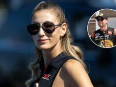 Manželka Tonyho Stewarta Leah Pruett reagovala 4 slovami na vtip Chasea Briscoea „bez vlasov a bez majstrovstva“ na odovzdávaní cien NASCAR Leah Pruett komentuje príspevok Chase Briscoe. Obrázok cez snímku obrazovky na (chasebriscoe_ ) Instagrame.