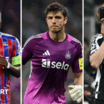 Marc Guehi, Nick Pope and Anthony Gordon