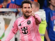 Messi opäť skóruje, keď sa Miami dostalo do finále konferencie Lionel Messi z Interu Miami oslavuje gól