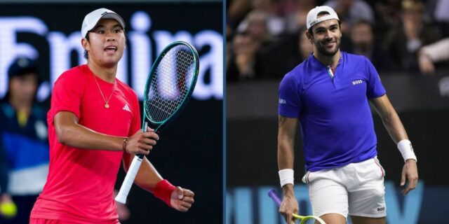 Metz 2025: Learner Tien vs Matteo Berrettini ukážka, priamy súboj, Learner Tien na Paris Masters 2025. (Foto: Getty)