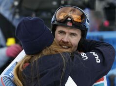 Mikaela Shiffrin sa zrútila v slzách, keď sa snúbenec Aleksander Kilde po hororovej havárii úspešne vrátil do súťaže Mikaeal Shiffrin a Aleksander Kilde na svetovom pohári Audi FIS v alpskom lyžovaní - muži Super G - Zdroj: Getty