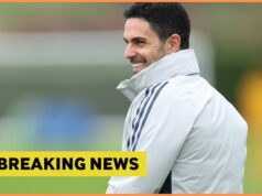 Mikel Arteta v úlohe Davida Raya David Raya z Arsenalu