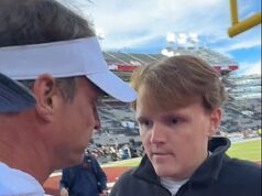 Moment Ole Miss tréner Lane Kiffin konfrontuje reportéra, ktorý ho nazval ‚h**‘ medzi odkazmi na LSU… po tom, čo hovoril o svojej budúcnosti Hlavný tréner Furious Ole Miss Lane Kiffin bol v sobotu videný ako zápasí s reportérom
