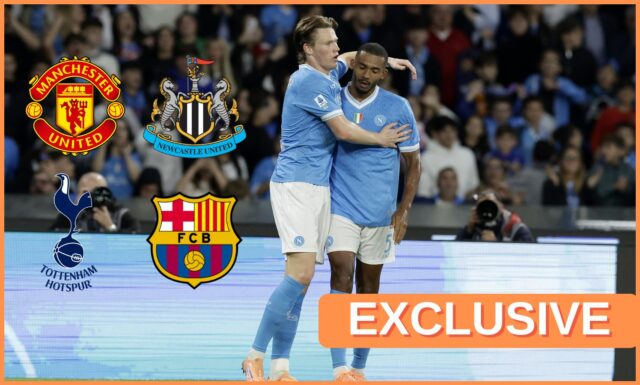 Scott McTominay z Neapola reaguje počas prehry proti Manchestru City