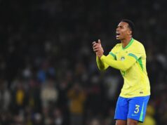 Najnovšie správy o zranení Arsenalu uprostred obáv Gabriela ako vyhlásenie Gabriel Magalhaes počas medzinárodného priateľského zápasu medzi Brazíliou a Senegalom na Emirates Stadium.