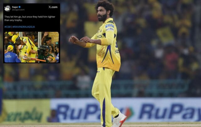 Ravindra Jadeja is set to play for RR in IPL 2026. (Pics: Getty Images/X@sagarcasm).