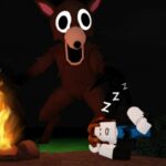 Entita netopier v 99 nociach v lese (obrázok cez Roblox)