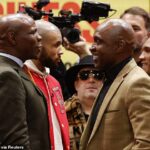 Nigel Benn (vpravo) označil Chrisa Eubanka staršieho za „pratca“ a „idiota“, aby znovu rozprúdil ich starú rivalitu