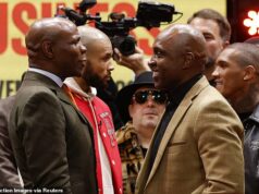 Nigel Benn označil Chrisa Eubanka staršieho za „pratca“ a „idiota“, keď znovu rozpútal vojnu slov so starým nepriateľom po tom, čo sľúbil, že sa s ním už nikdy nebude rozprávať Nigel Benn (vpravo) označil Chrisa Eubanka staršieho za „pratca“ a „idiota“, aby znovu rozprúdil ich starú rivalitu