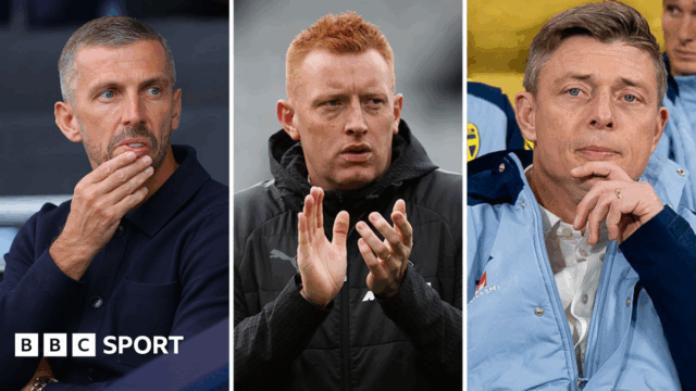 Norwich City: Gary O'Neil, Jon Dahl Tomasson a Will stále Split image with Gary O'Neil, Will Still and Jon Dahl Tomasson